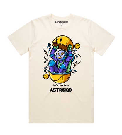 Astrokid's Xplorer Tee, a unique streetwear tee with a design inspired by the spirit of exploration.