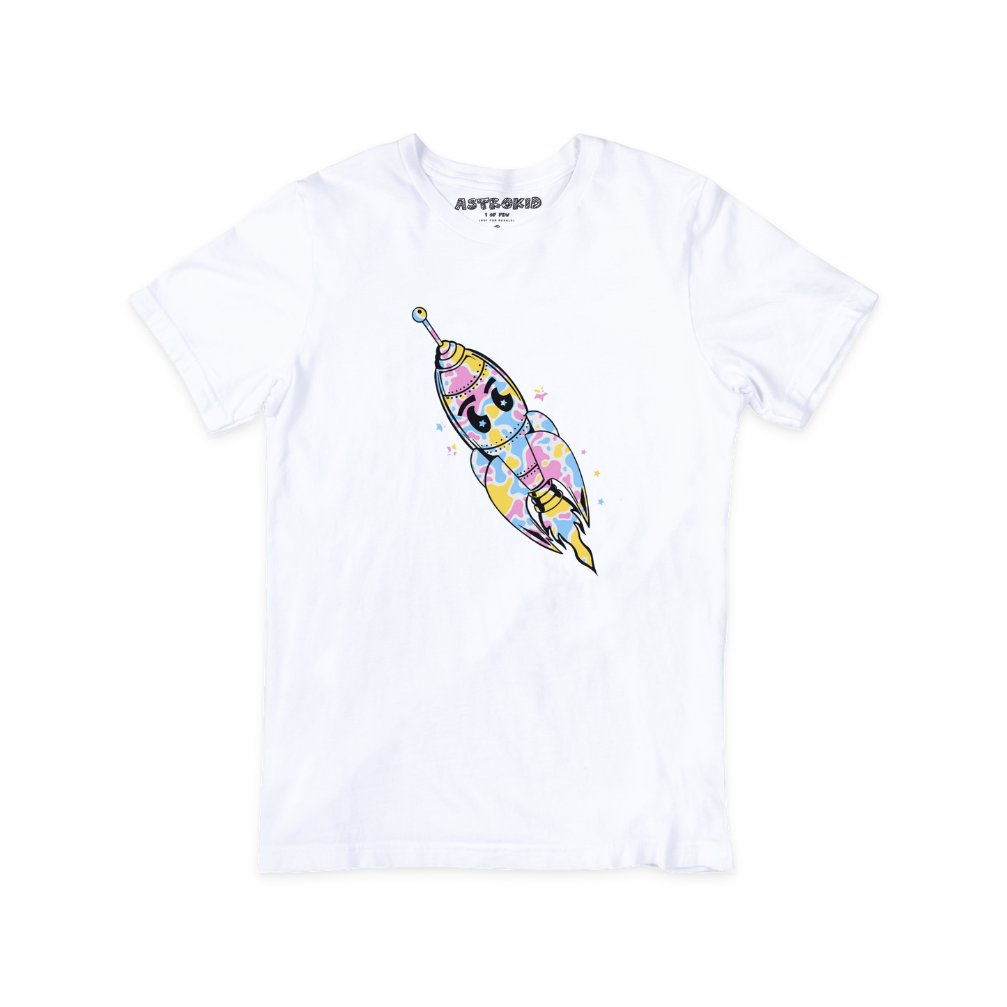 Starburst Rocket (4D Tee) Rare!!! Small / White Shirts & Tops